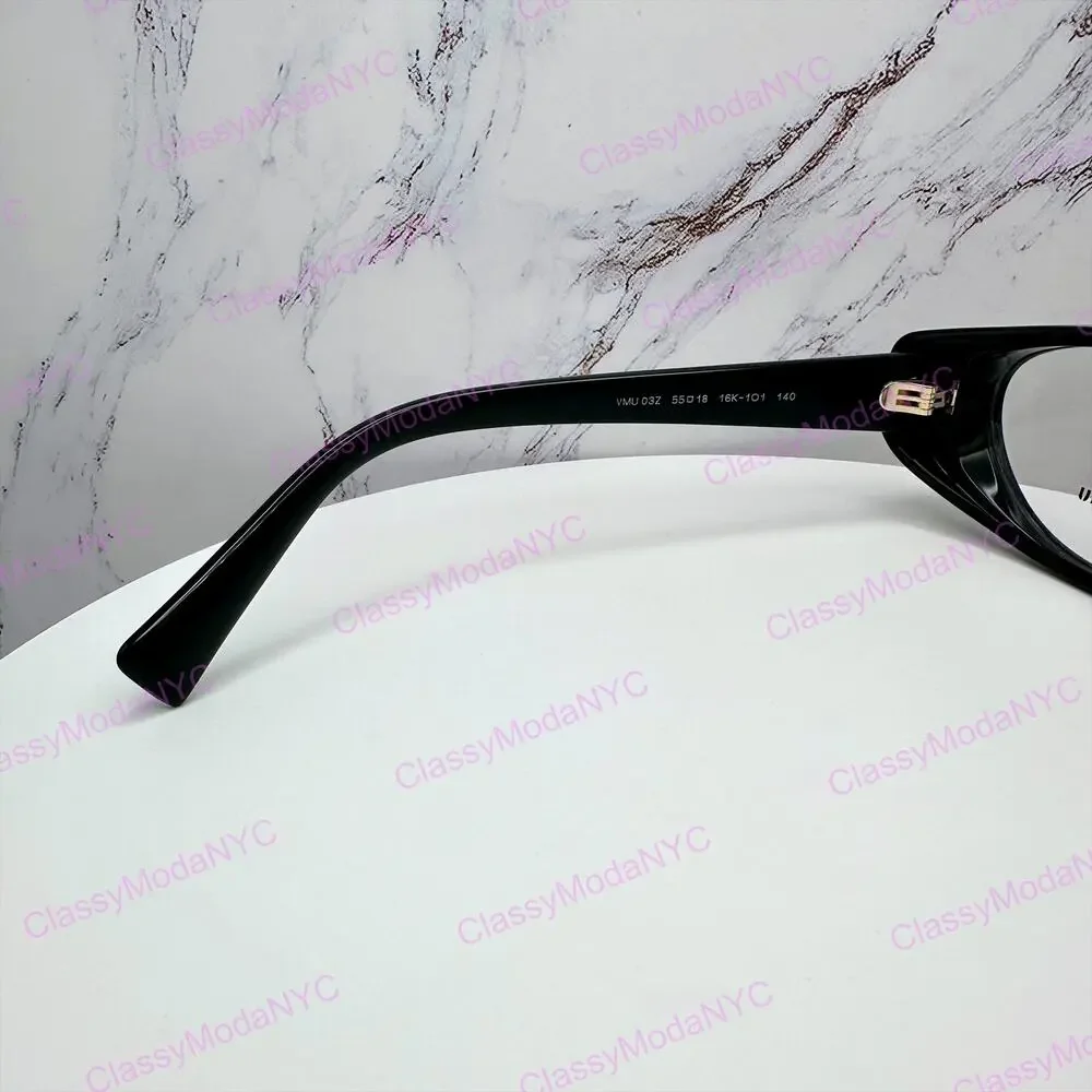 New MIU MIU Eyeglasses Black Oval Glasses 55-18mm Full Rim Rx-able